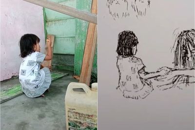 Viral Bocah Ngomong Sendiri, Indigo Ungkap Pakai Sketsa: Ada Sosok Berambut Acak-acakan
