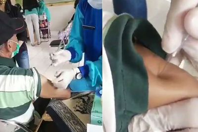 Aneh Tapi Nyata! Kakek Ini Kebal saat Disuntik Vaksin, Jarum Malah Bengkok