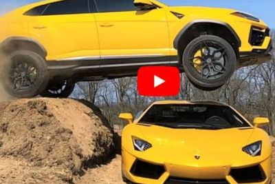 VIDEO: Ini Tampilan Mobil Lamborghini Urus Lompati Lamborghini Aventador!