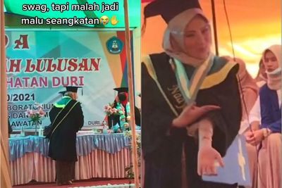 Ngakak, Niat Ingin Swag di Acara Wisuda, Wanita Ini Malah Jadi Tertawaan Satu Angkatan