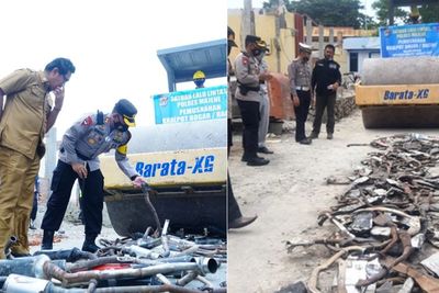 Polres Majene Musnahkan 256 Knalpot Bising, Ada yang Harganya di Atas Rp2 Juta