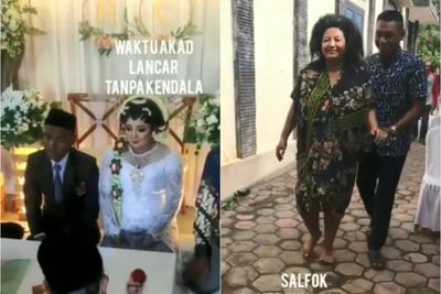 Momen Kocak Pengantin Wanita Pingsan Setelah Akad Nikah, Netizen Ngakak Lihat Rambutnya