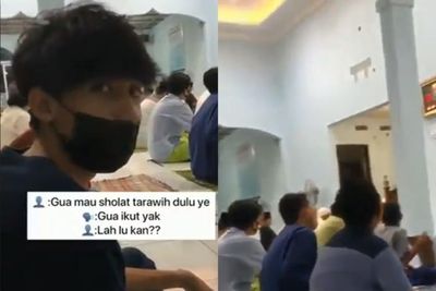 Viral Anak Muda Ber-KTP Kristen Masuk Masjid Ikut Salat Tarawih, Netizen Respon Positif