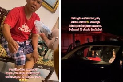 Momen Haru Anak Belikan Mobil Baru untuk Ayahnya, Mata Berlinang dan Langsung Peluk