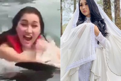 Aksi Renang Sama Lumba-lumba Dikecam, Lucinta Luna Minta Maaf, Ngaku Penyayang Hewan