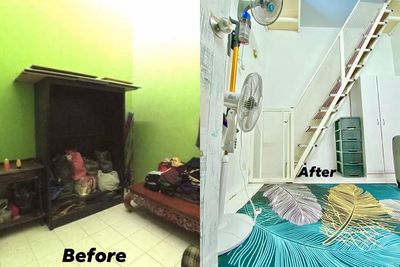 Cuma dengan Rp17 Juta, Pria Ini Ubah Kamar dengan Langit-langit Tinggi Jadi Loteng Indah