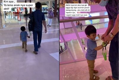 Curhatan Ibu Ikat Anaknya yang Super Aktif Agar Aman, Malah Dinyinyirin Orang Satu Mal