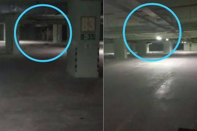 Horor! Satpam Tak Sengaja Rekam Penampakan Kuntilanak dan Pocong di Basement Mall