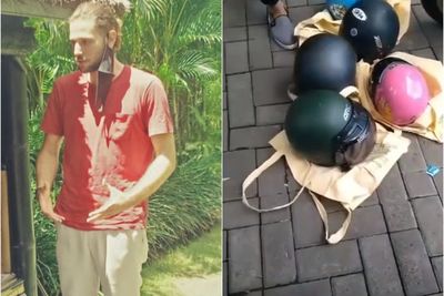 WNA Rusia Ini Kembalikan Helm yang Dicurinya Saat Mabuk di Bali, Tak Ditahan Polisi