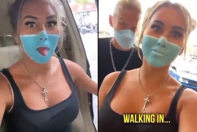 Viral Bule di Bali yang Lukis Masker di Wajah Untuk Kelabui Satpam Mal, Dikecam Netizen