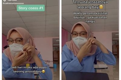 Wanita Ini Nangis saat Otopsi Bayi yang Dibuang Orangtua, Netizen Salfok ke Teh Celup
