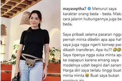 Tanggapi Gaya Pacaran yang Dikasih Transferan, Maya Septha: Harga Diri Saya Tinggi!