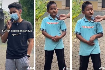 Viral Pria Tanya Kepanjangan SD ke Anak-Anak, Jawabanya Sekolah Dihapus