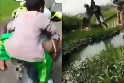 Biadab, Sejumlah Remaja Ini Lempar Bocah ke Dalam Sungai, Tuai Kecaman Netizen