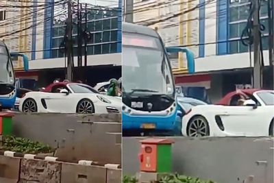 Viral Pengemudi Porcshe Terobos Jalur Busway, Malah Minta Sopir TransJakarta Mundur