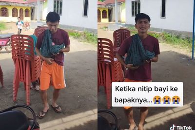 Video Momen Ketika Anak Dititip ke Suami, Bikin Emak-emak Serangan Jantung