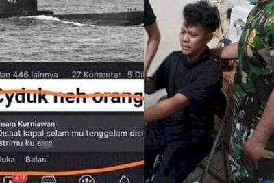 Polisi Langsung Introgasi Pria yang Viral Komentar Tak Senonoh soal KRI Nanggala 402