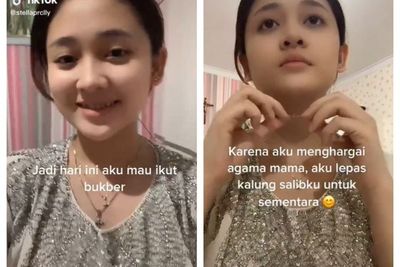 Orangtua Beda Agama, Wanita Ini Rela Copot Kalung Salib saat Hadiri Bukber sama Mamanya