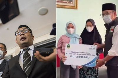 Gubernur Ridwan Kamil Kunjungi Keluarga Letkol Irfan Suri, Beri Uang Kadedeuh Rp100 Juta