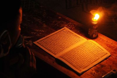 FOTO: Santri Mengaji Malam Selikuran di Boyolali