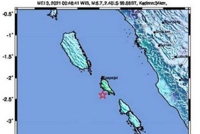 Gempa M 5,7 Guncang Mentawai, Ternyata Ada 807 Gempa di Indonesia Selama April 2021