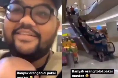 Viral Pria Sebut Pengunjung Mal yang Pakai Masker Goblok, Diucapkan di Telinga Bayi