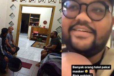 Ledek Tolol Orang-orang Pakai Masker di Mall, Pria Brewokan Ini Diciduk Polisi di Rumah