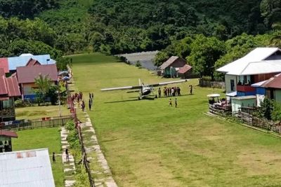 Buka Rute Penerbangan Baru, Susi Air Uji Coba Lapangan Terbang Tau Lambis Kalimantan Utara