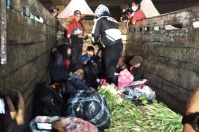 Polisi Amankan Truk Pembawa Sayur karena Ketahuan Sembunyikan Pemudik