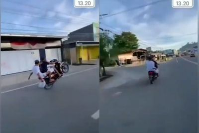 Viral Remaja Sok Jago Ugal-ugalan di Jalan Raya, Ending Bikin Geleng-geleng Kepala