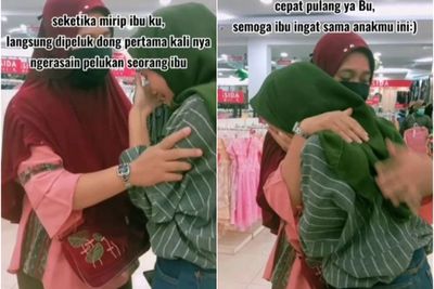 Momen Haru, Tak Pernah Lagi Bertemu Ibu, Gadis Ini Menangis dan Peluk Wanita Mirip Ibunya