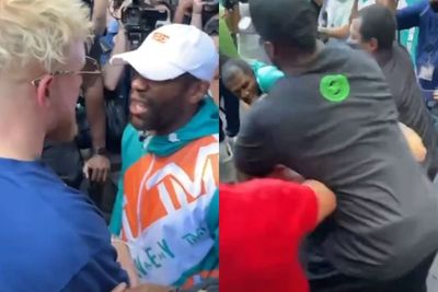 Jake Paul dan Floyd Mayweather Terlibat Perkelahian Usai Jake Curi Topi Milik Floyd