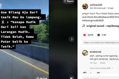 Pakai Trik Khusus saat Dicegat Polisi, TikTokers Ini Berhasil Mudik ke Kampung Halaman