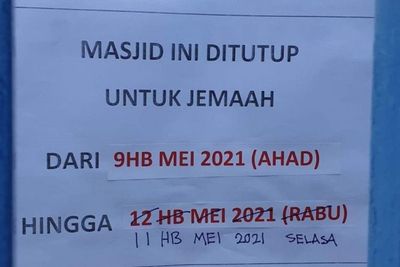 Malaysia Tutup Dua Masjid di Kuala Lumpur karena Berisiko Tularkan Covid-19