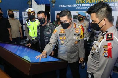 Ada Panel Digital di Pos Operasi Ketupat di Cikupa, Ternyata Ini Fungsinya