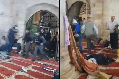 Video Pasukan Israel Tendang Pintu Masjid Saat Warga Palestina Itikaf, Masuk Pakai Sepatu