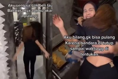 Isak Tangis Bahagia Ibu Sambut Anak Perempuannya yang Berhasil Mudik