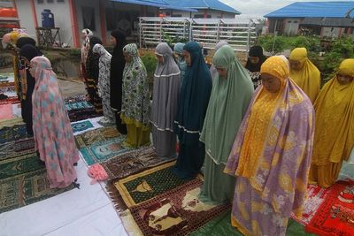 FOTO: Shalat Idul Fitri di Lapas Perempuan