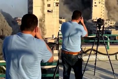 Viral Video Juru Kamera Pemberani yang Tak Takut Meski Ada Roket Israel di Depannya