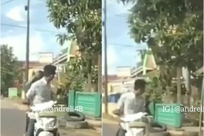 Kejam, Pria Ini Pukul Lalu Jambak Rambut Wanita di Atas Motor Berkali-kali di Sumsel