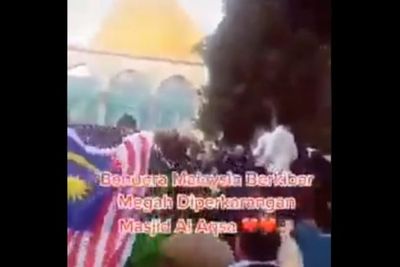 Bendera Malaysia Berkibar di Al Aqsa, Netizen: Bravo Malaysia, Indonesia Segera Menyusul