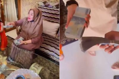 Viral Seorang Nenek Bagi-bagi Uang THR Segepok ke Cucunya, Bikin Netizen Iri
