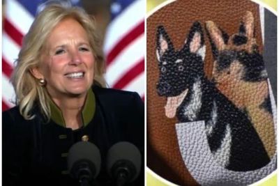 Jill Biden Memakai Tas Khusus yang Tampilkan Potret Anjing-Anjingnya!