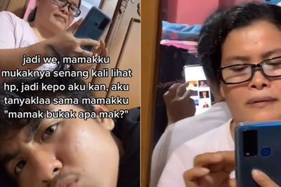 Kocak! Pria Ini Pergoki Ibunya Main HP Sambil Senyum, Ternyata Lagi Lihat Hotman Paris