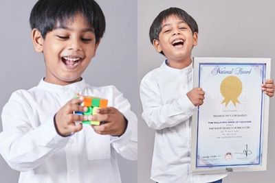 Bocah 5 Tahun Ini Jadi Pemegang Rekor Sebagai Pemecah Kubus Rubik Termuda