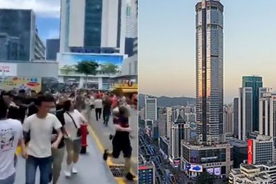Gedung Pencakar Langit Tertinggi di China Berguncang, Pengunjung Panik dan Berlarian