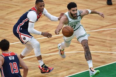 FOTO: Tatum Mencetak 50 Poin, Celtics Kalahkan Wizards 118-110