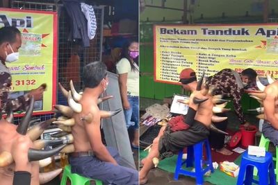 Teknik Bekam Pakai Tanduk Ini Bikin Netizen Ngakak