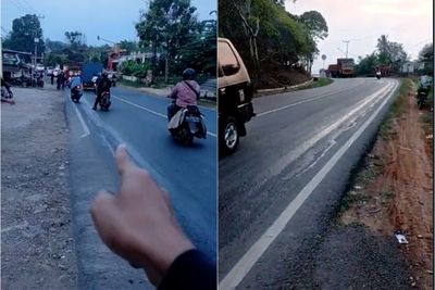 Momen Pria Ini yang Beri Imbauan Hati-hati, Tiba-tiba Ada Kecelakaan di Depannya