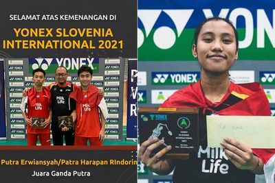 Mantap! Indonesia Rebut Dua Gelar di Slovenia International 2021